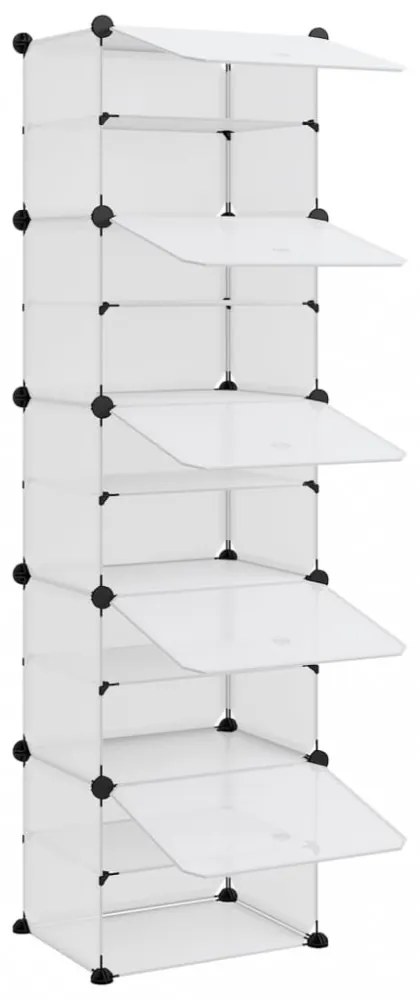 átlátszó polipropilén cipőtartó 44 x 31,5 x 153,5 cm