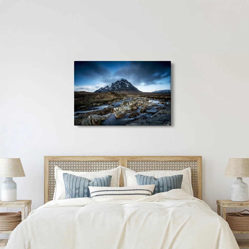 Hegy és a folyó képe (90x60 cm)