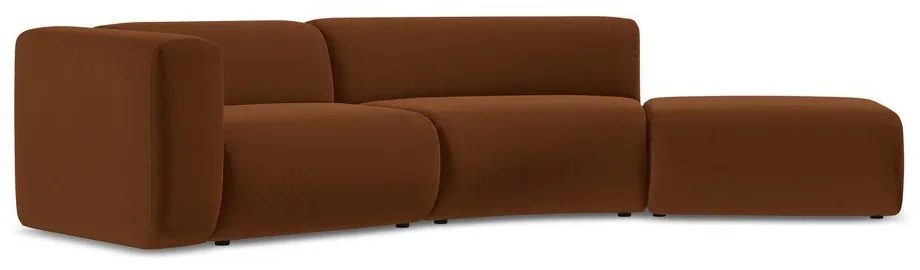 Narancssárga-barna bársony heverő (jobb oldali) Ekahi – Makamii