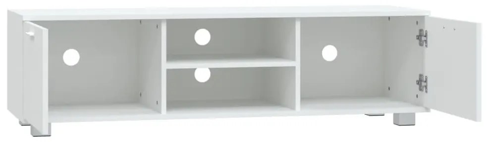 fehér szerelt fa TV-szekrény 140 x 40,5 x 35 cm