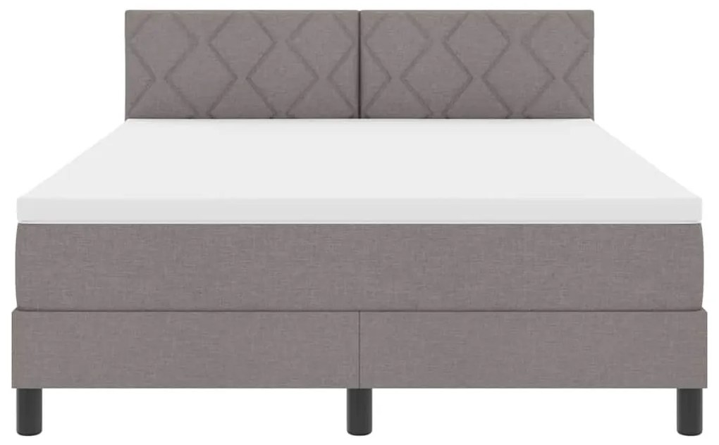 Boxspring ágy matraccal matracmal Tópszínű 140 x 190 cm szövet
