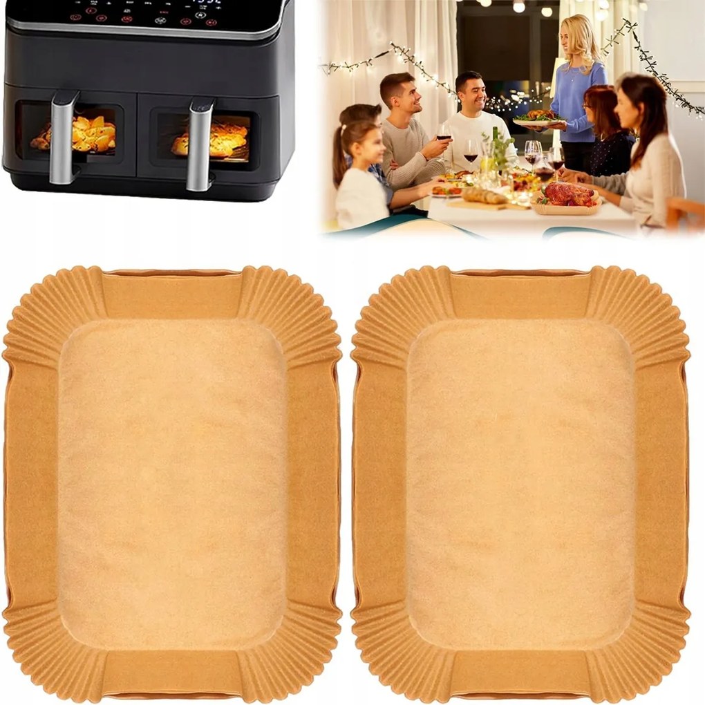 Papírbetét Zsírmentes Olajsütőhöz 21 x 17 cm 120db