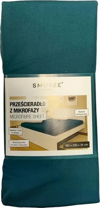 Smukee Mikrofázisos gumis lepedő 200 x 200 x 25 cm zöld