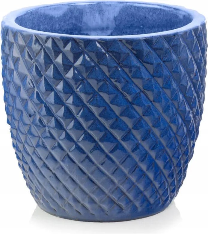 Kerámia kaspó kék kobalt 24 cm x 24 x 22 cm Polnix 28.051.24