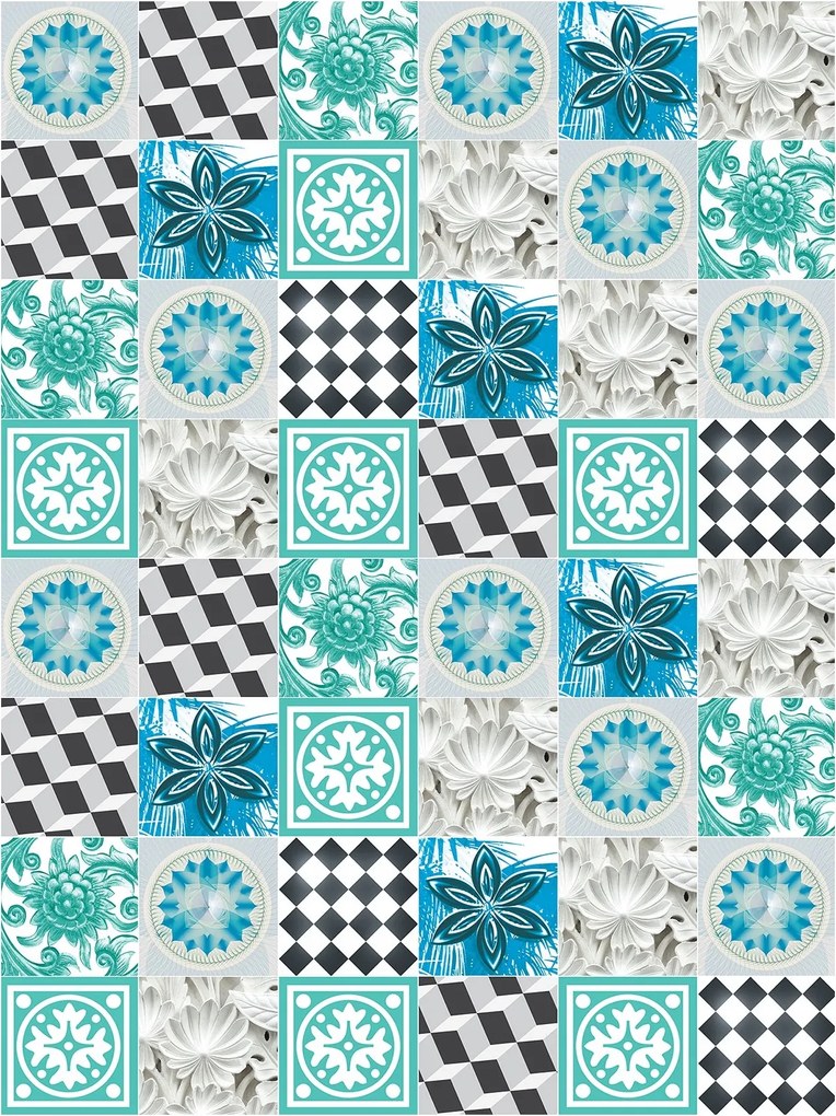 Flizelin fotótapéta Csempe Minták és díszek otthonra 206x275 +ragasztó