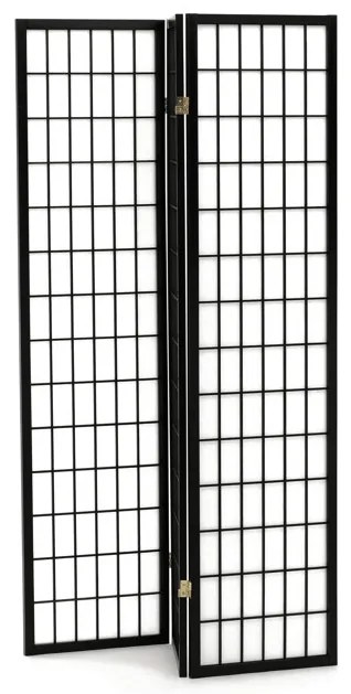 Fekete Tömörfa Paraván. EF-E803 BK