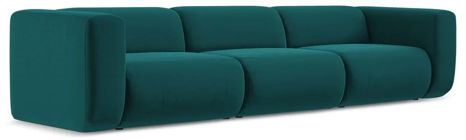 Türkiz bársony kanapé 319 cm Ekahi – Makamii