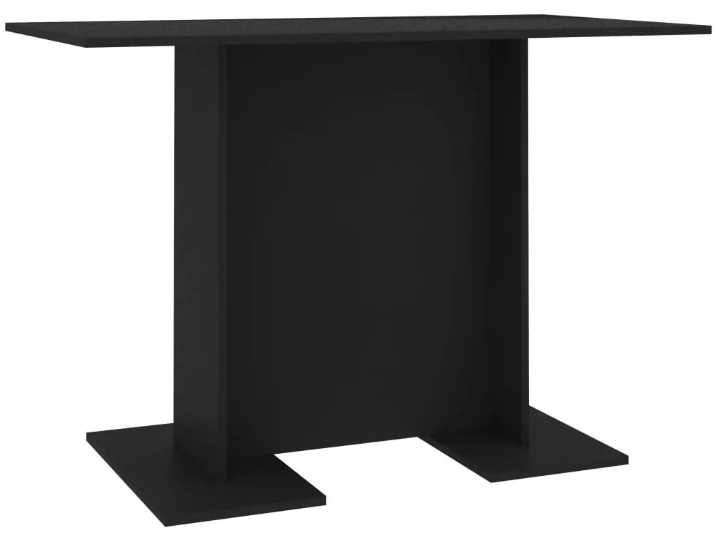 Fekete szerelt fa étkezőasztal 110 x 60 x 75 cm