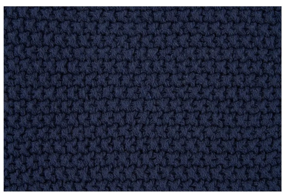 Sötétkék újrahasznosított pamut takaró 130x170 cm Santos – House Nordic