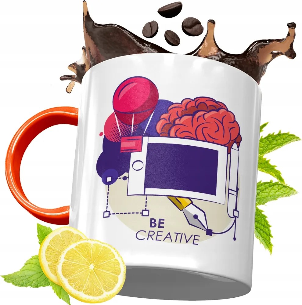 Narancssárga Bögre Grafikusoknak Tökéletes Ajándék fényképes nyomtatással