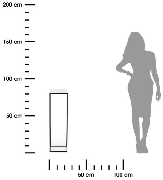 BASICLOFT virágtartó állvány 80x24 cm fekete/fehér