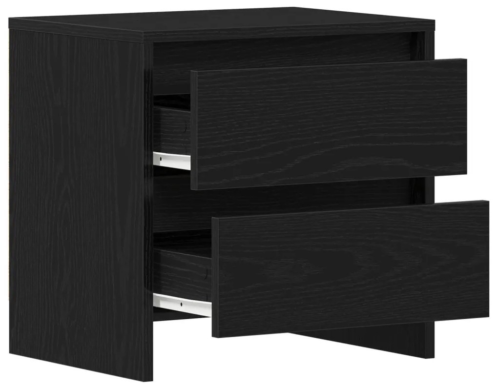 Éjjeli asztal 2 db Fekete tölgy 45x34x44,5 cm Műanyag