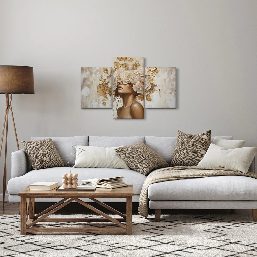 Kép - Lány rózsákkal (90x60 cm)