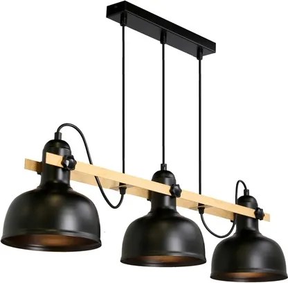 RENO lógcsillár 3xE27/40W/230V fekete/barna