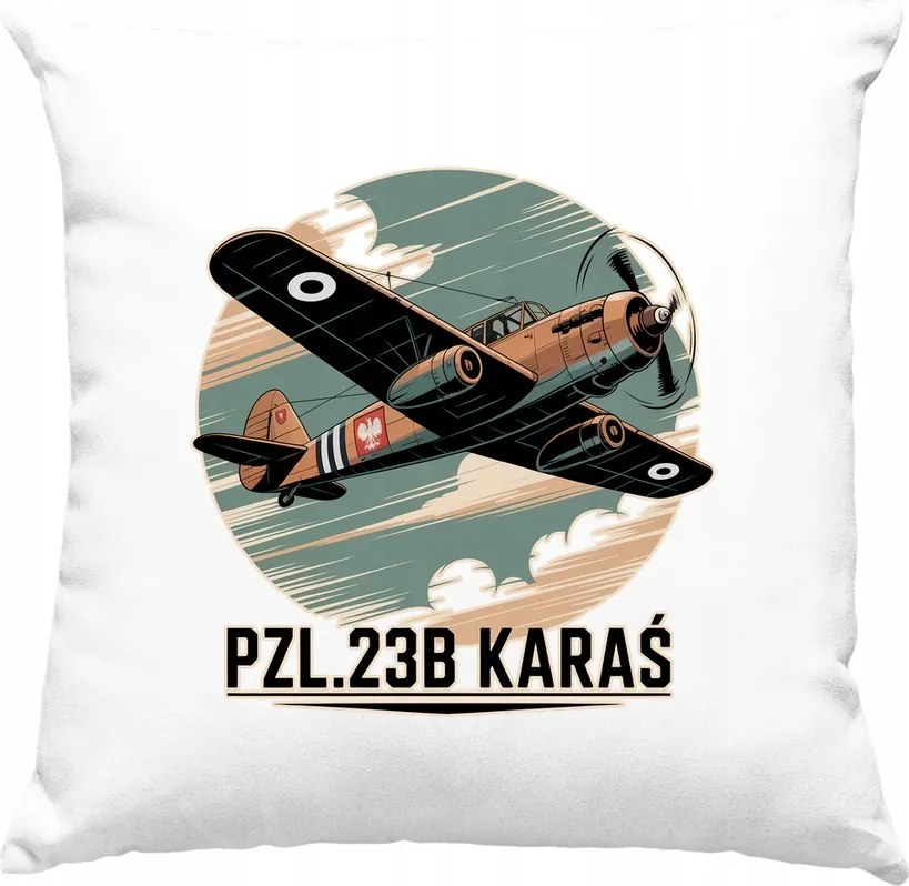 Kárász párna repülőgép aviáció retro 2 fehér