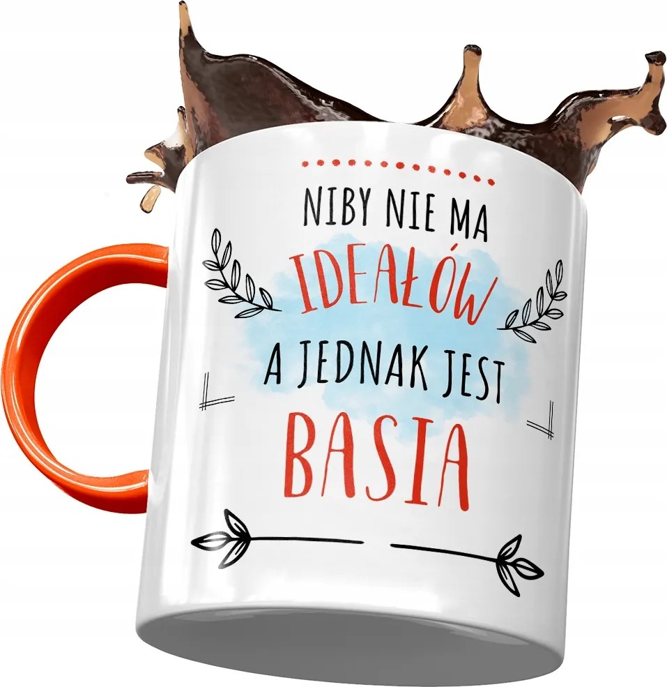 Narancssárga Bögre Basi Barátnő Feleség Ajándék Nyomtatott Fotóval