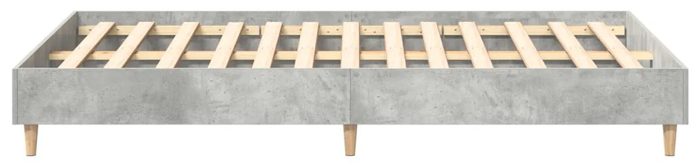 Ágykeret 120x190 cm Beton Szürke Mérnöki Fa