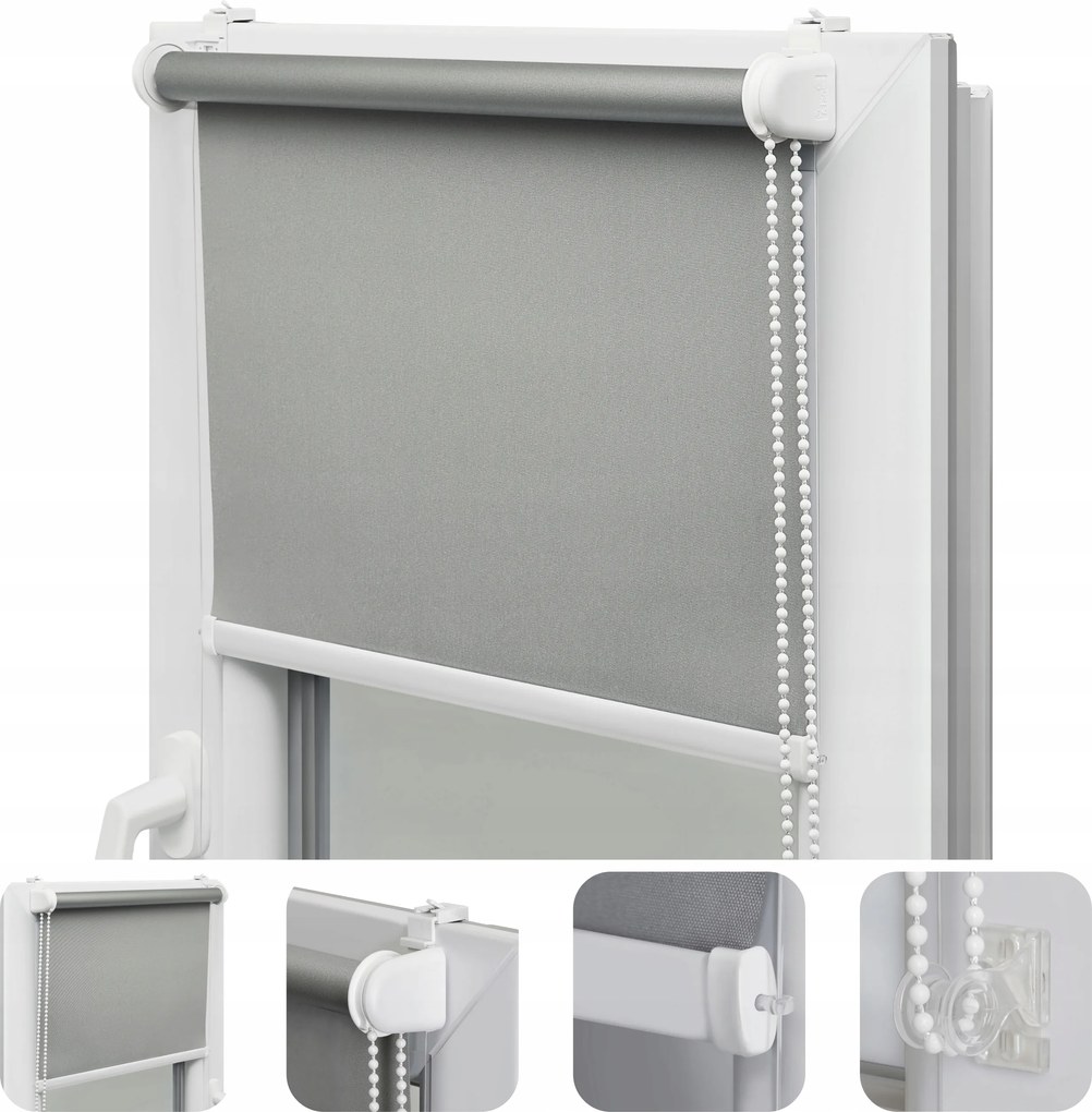 Thermo roló 100% Sötétítő 38x230 cm Kész redőnyök Non-invazív