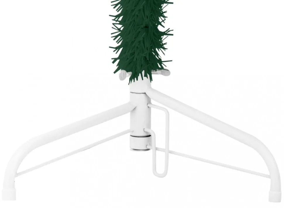 zöld vékony fél műkarácsonyfa állvánnyal 120 cm