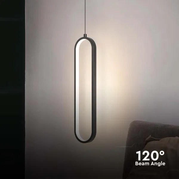 LED Csillár zsinóron LED/13W/230V 3000K fekete