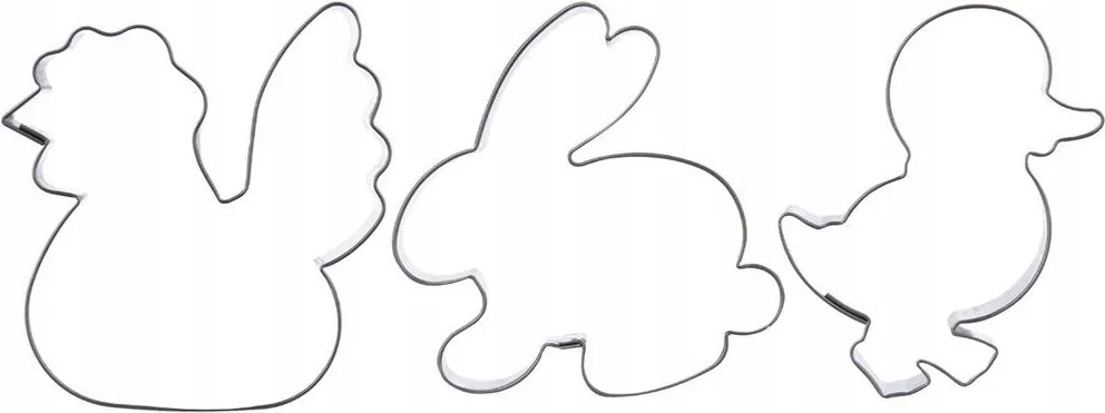 Süteményformák Húsvéti Lyukasztók Rozsdamentes Acél 6 CM 3 Db