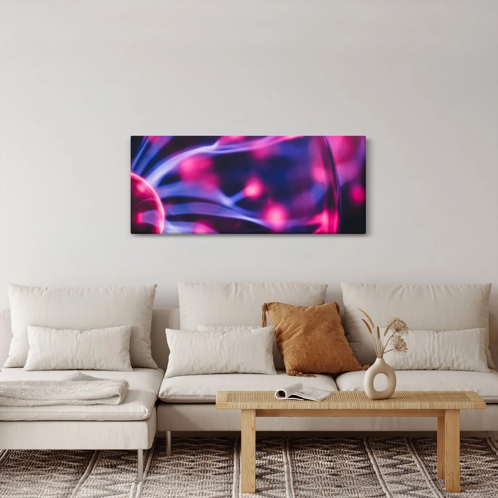 Absztrakt lila kép (120x50 cm)
