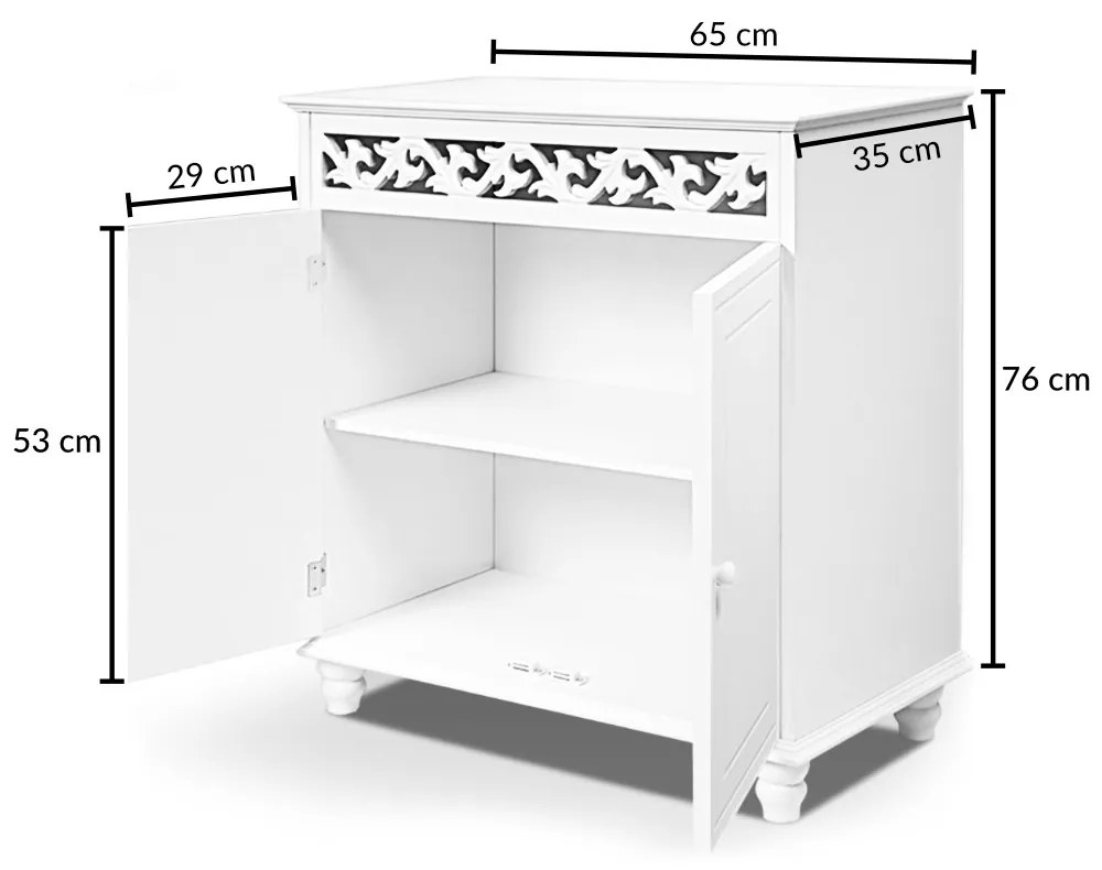 Casaria® Dresser Decor - fehér