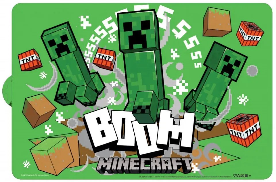 Minecraft Creeper tányéralátét