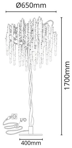 Kristály állólámpa 5xG9/40W/230V arany