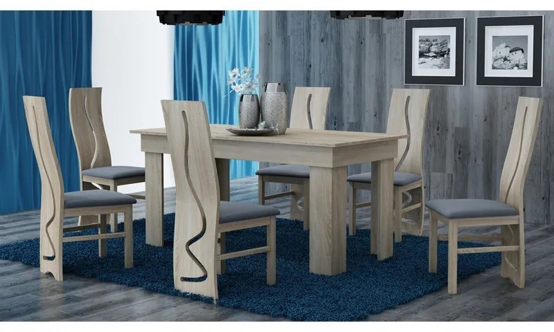 Bovino 4 személyes étkezőasztal sonoma 70X70