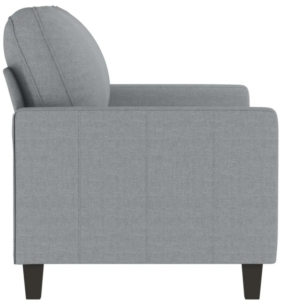 kétszemélyes világosszürke szövetkanapé 120 cm