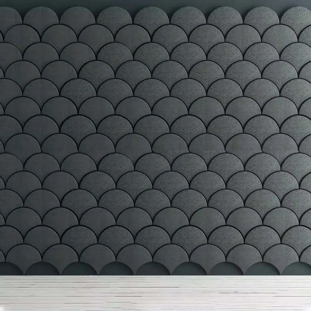 Bilnora extra sűrű Félkör Alakú öntapadós hátoldalú irodai hangszigetelő Panel 9mm Vastag 30x30x0,9cm - 1 fehér , 30x30x0,9cm