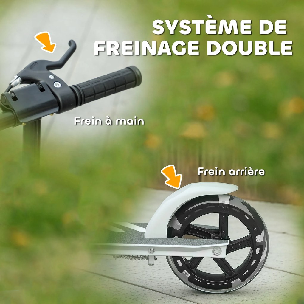 AIYAPLAY Gyerek Roller 3-8 éveseknek, összecsukható roller 2 LED világító kerékkel, 4 magasságállítással, csúszásmentes dekkkel, dupla fékkel, fiúknak