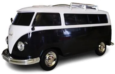 Volkswagen Transporter T1 alakú világító bluetooth hangszóró és rádió – villogó fényszórókkal és guruló kerekekkel – 21 cm