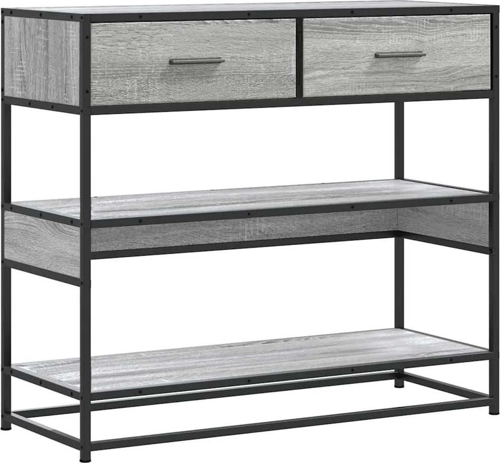 vidaXL szürke sonoma színű szerelt fa tálalóasztal 90x35x80 cm