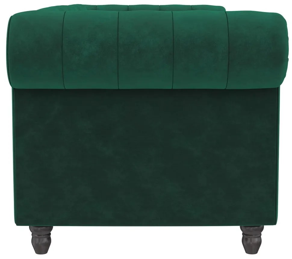 Sötétzöld bársony kinyitható kanapé 236 cm Felix – Støraa