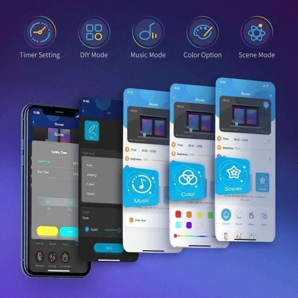 Govee - 5m Wi-Fi RGB okos LED szalag