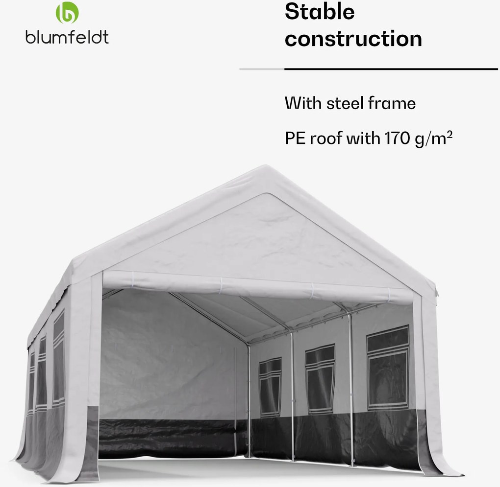 Blumfeldt Party Haven, sátor, 598 x 386 x 300 cm, időjárásálló, acélvázas, egyszerű összeszerelés, oldalfalakkal