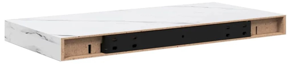Falpolc Falra szerelhető Fehér márvány 50 x 23 x 4 cm Faanyag