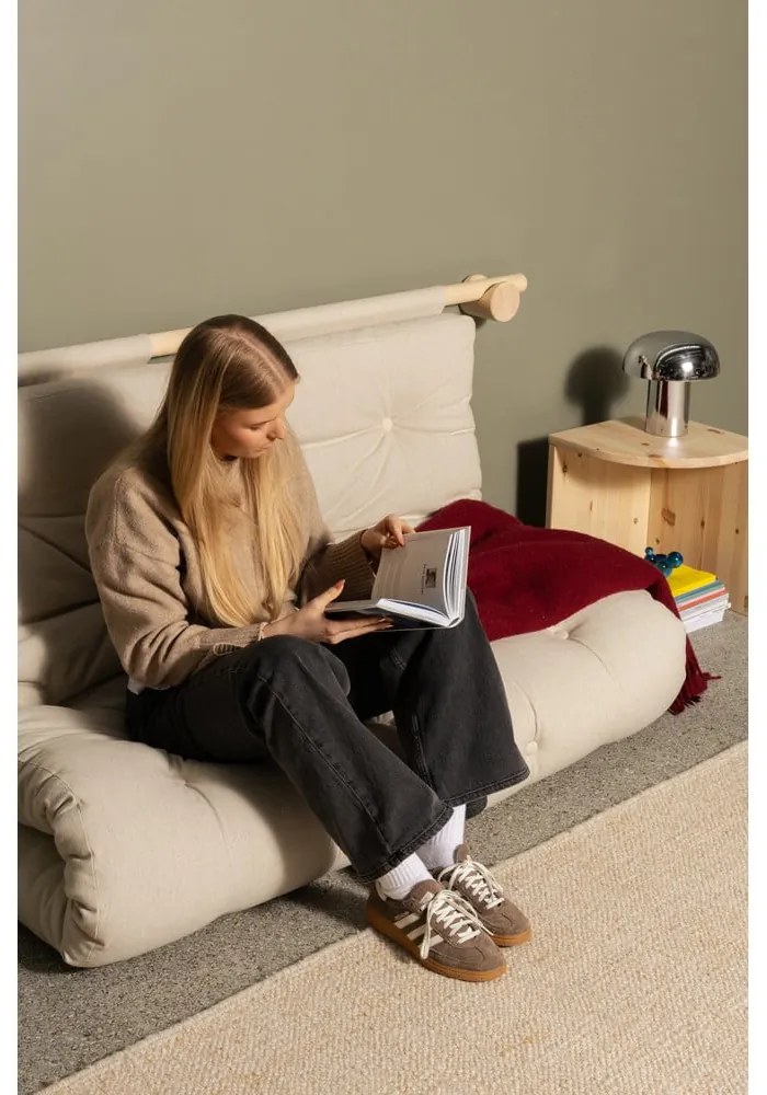 Krémszínű kordbársony kinyitható kanapé 135 cm Hooked – Karup Design