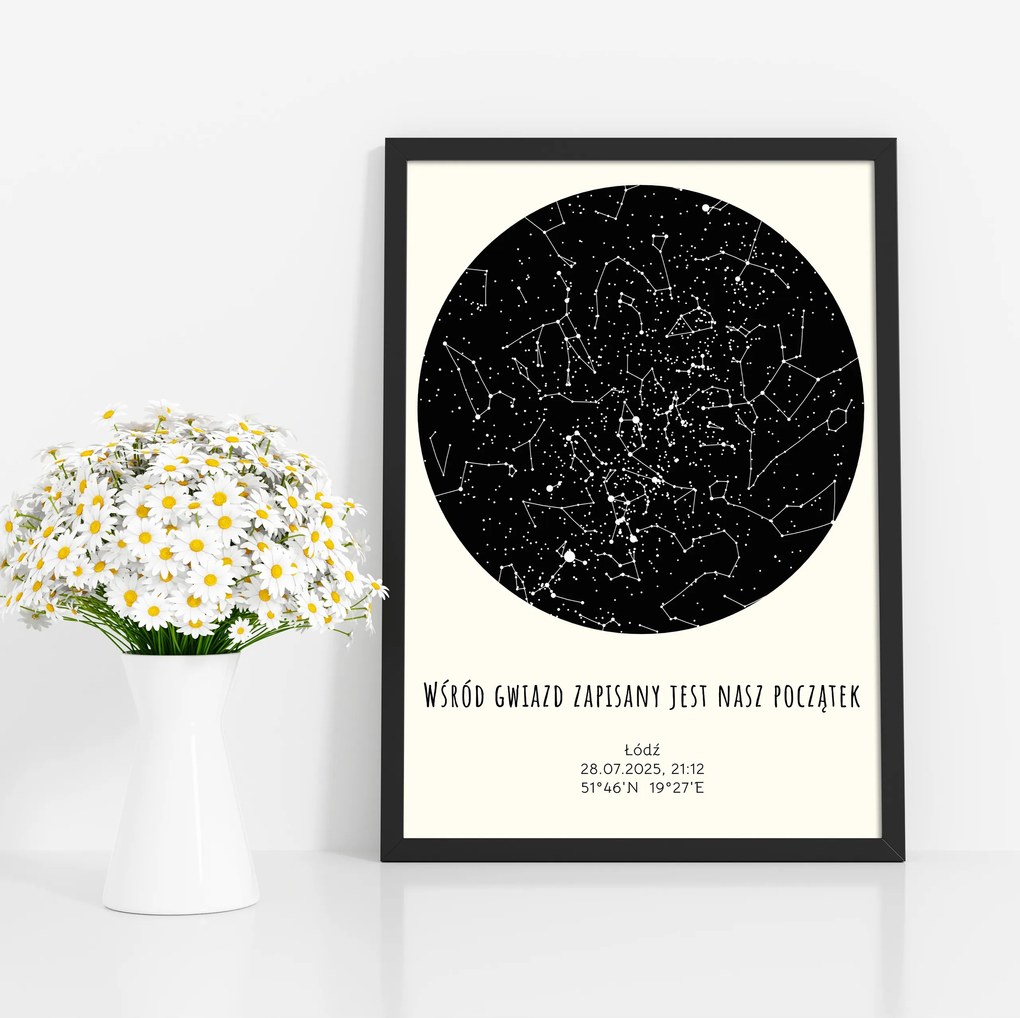 Csillagtérkép Személyre szabott Poszter Égtérkép 29,7x42 A3 Valentin nap