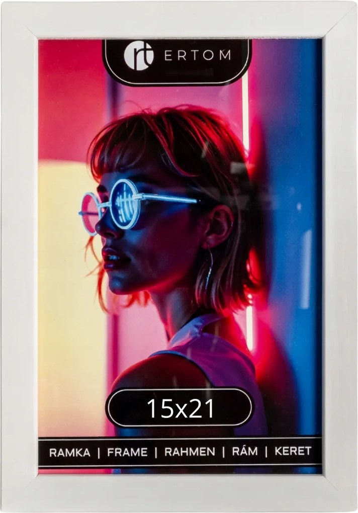 Fa képkeret 15x21 fehér klasszikus univerzális tömör