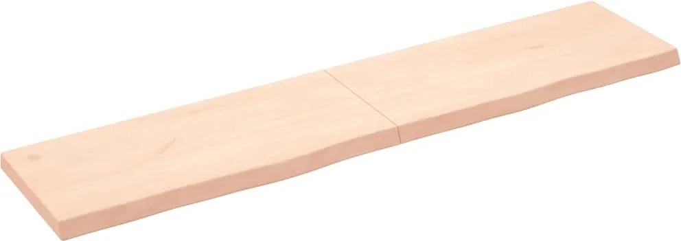 vidaXL kezeletlen tömör tölgyfa fali polc 180x40x(2-6) cm