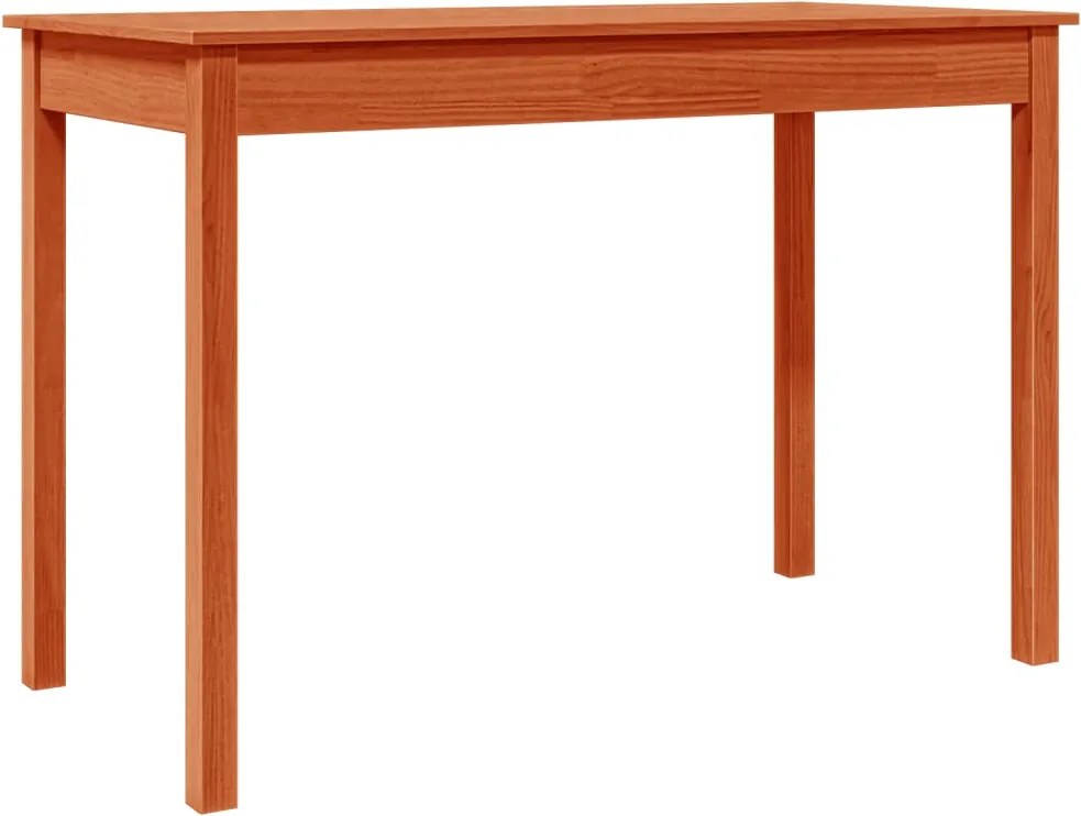vidaXL viaszbarna tömör fenyőfa ebédlőasztal 110 x 55 x 75 cm