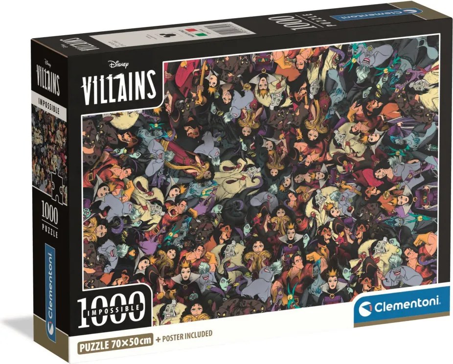 Disney Gonoszok Faces of Darkness 1000 db-os puzzle Clementoni