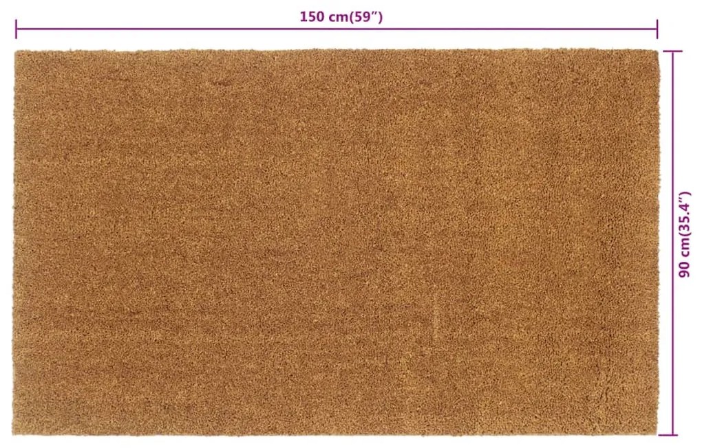 ajtószőnyeg Natúr 90x150 cm Tuftolt kókuszrost