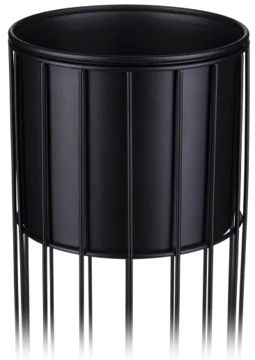 Fém virágcserép LOFT 42x20 cm fekete