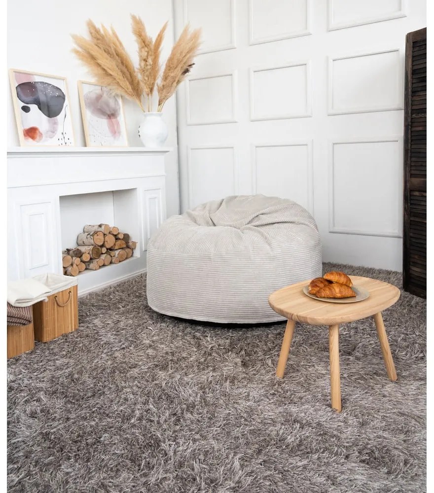 Lila kordbársony babzsákfotel Om 110 – SLOWDOWN