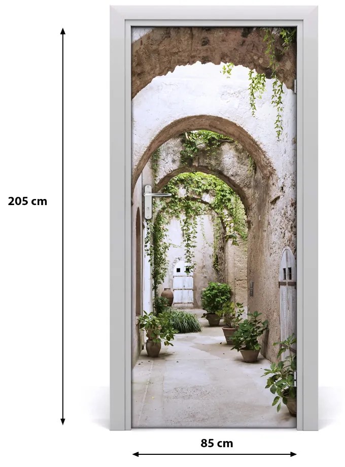 Ajtó tapéta Arcade a vár 75x205 cm