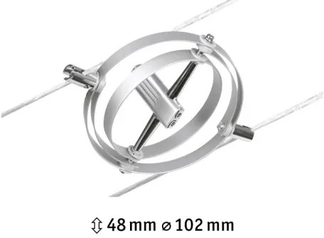 Paulmann 94437 - 1xGU5,3/10W CARDAN 12V spotlámpa matt króm